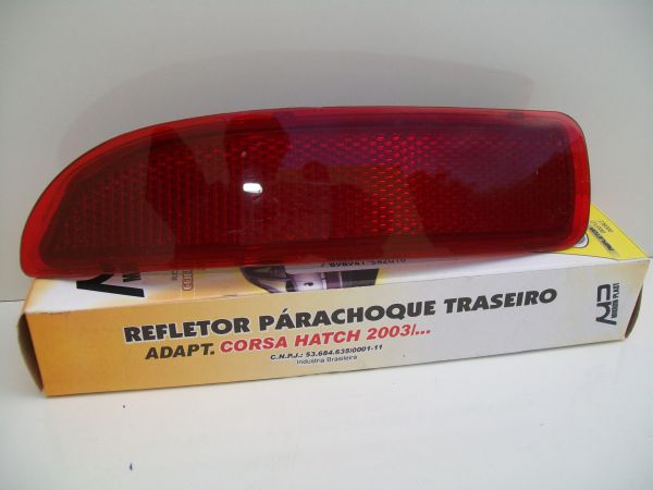 Refletor parachoque traseiro Corsa Hatch Acrilico vermelho